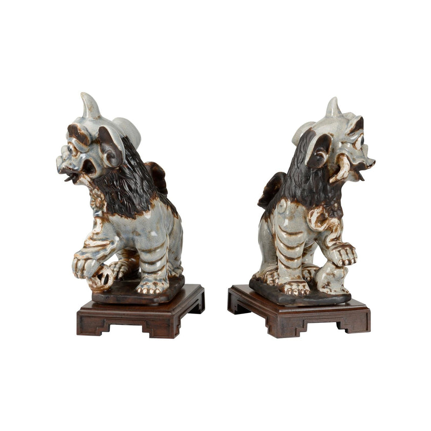 Chelsea House Chinese Dogs Sculpture, Pair