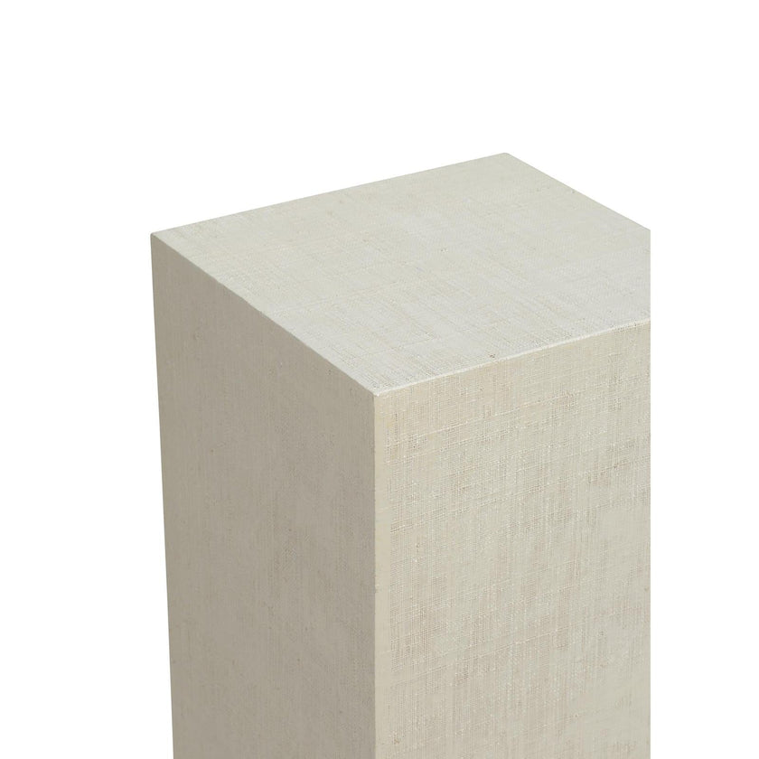 Chelsea House White Raffia Pedestal