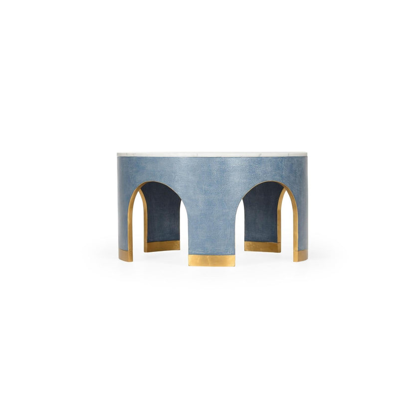 Chelsea House Aqueduct Blue Cocktail Table