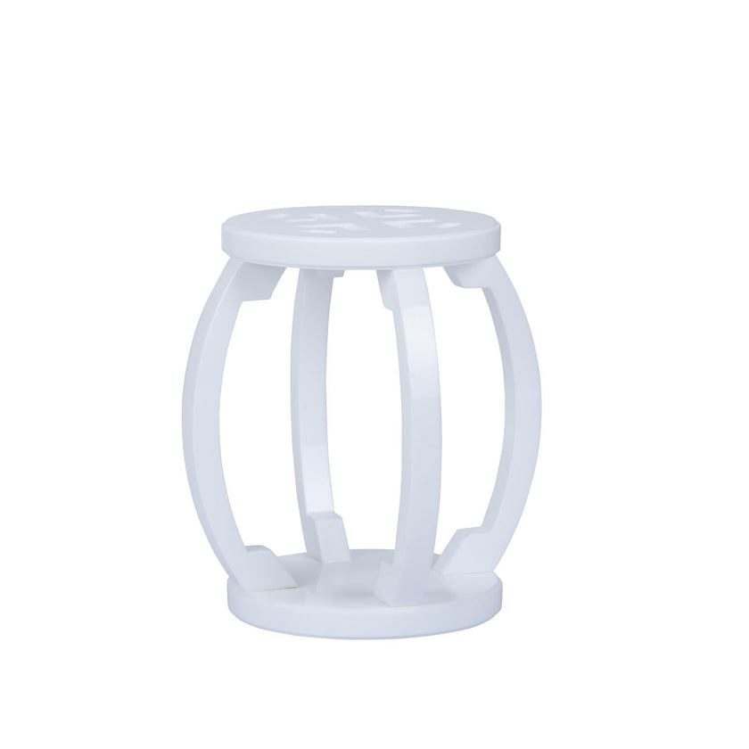Chelsea House White Lucite Garden Stool