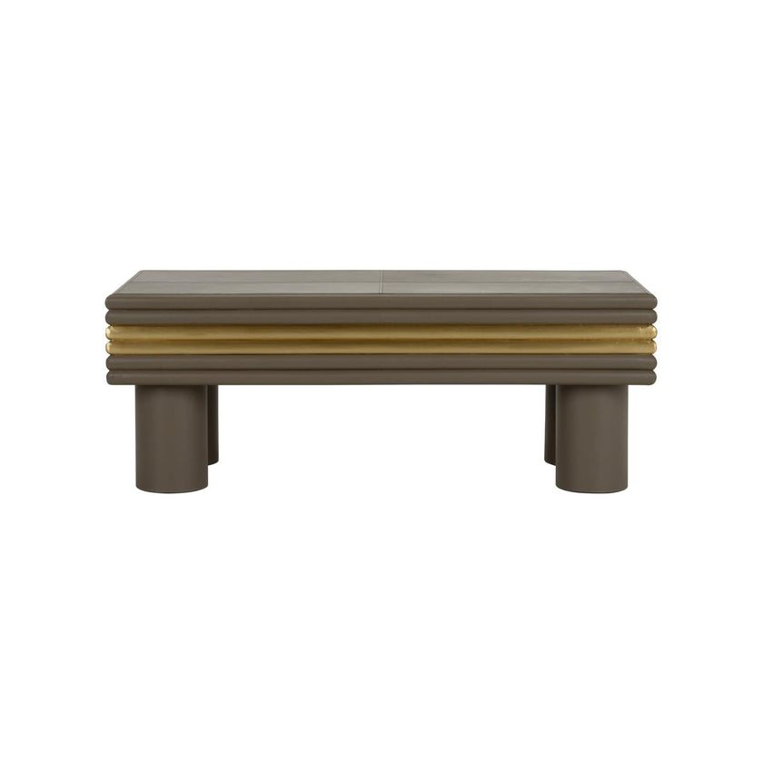 Chelsea House Coulter Leather Cocktail Table