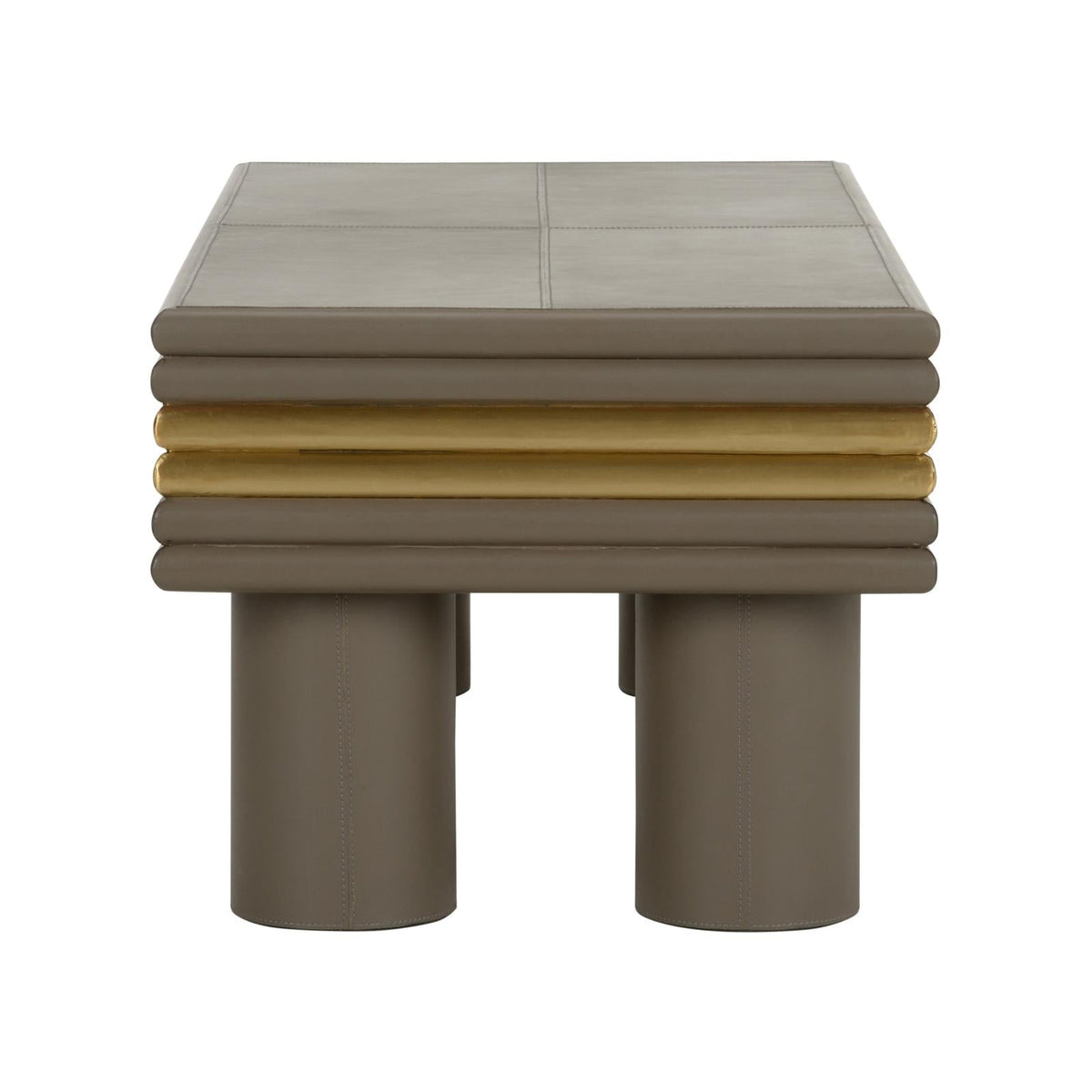 Chelsea House Coulter Leather Cocktail Table