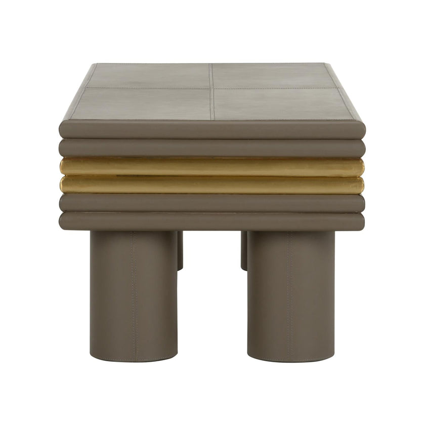 Chelsea House Coulter Leather Cocktail Table
