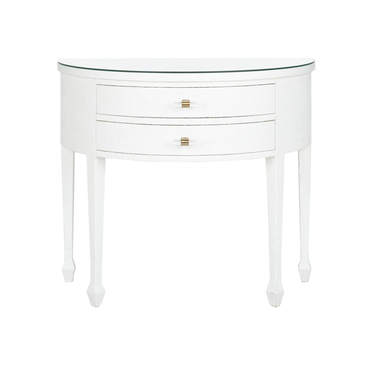 Chelsea House White George III Demilune Table