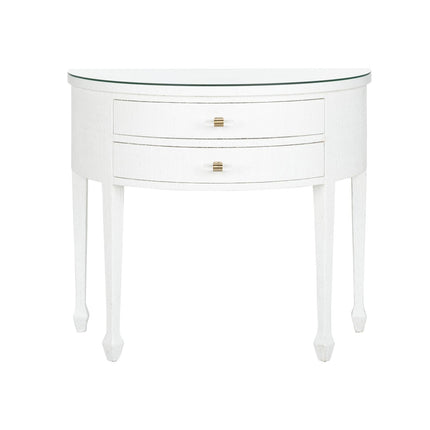 Chelsea House White George III Demilune Table