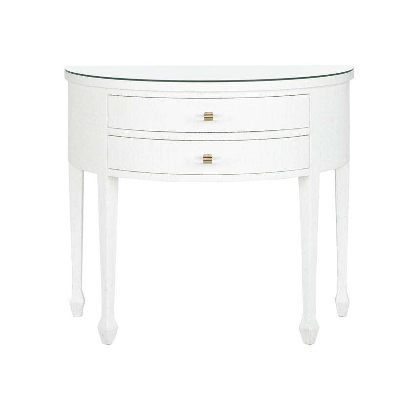 Chelsea House White George III Demilune Table
