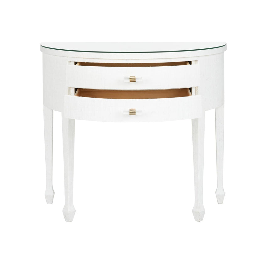 Chelsea House White George III Demilune Table