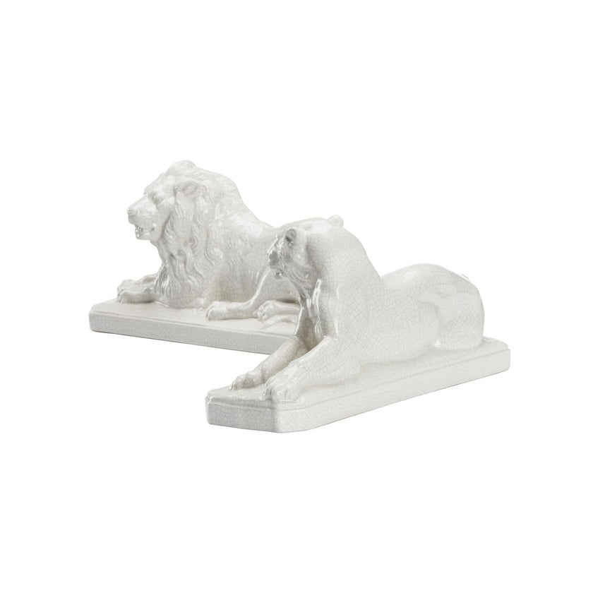 Chelsea House White Lions Figure - Set of 2