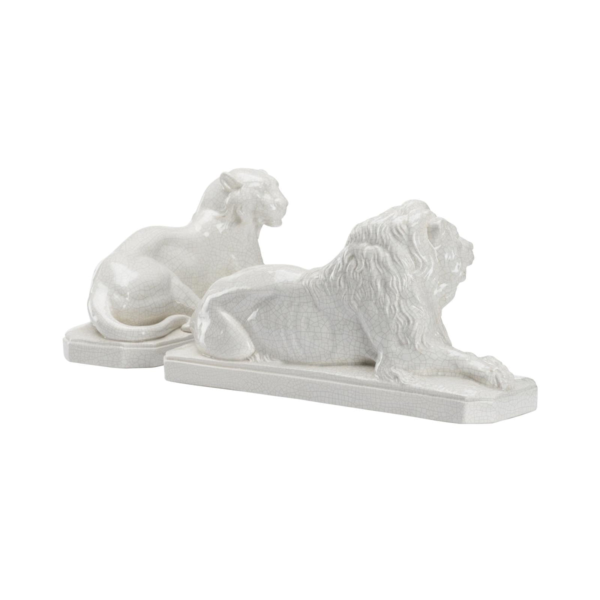 Chelsea House White Lions Figure - Set of 2