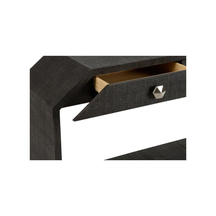 Chelsea House Bend Black 2 Drawer Console Table