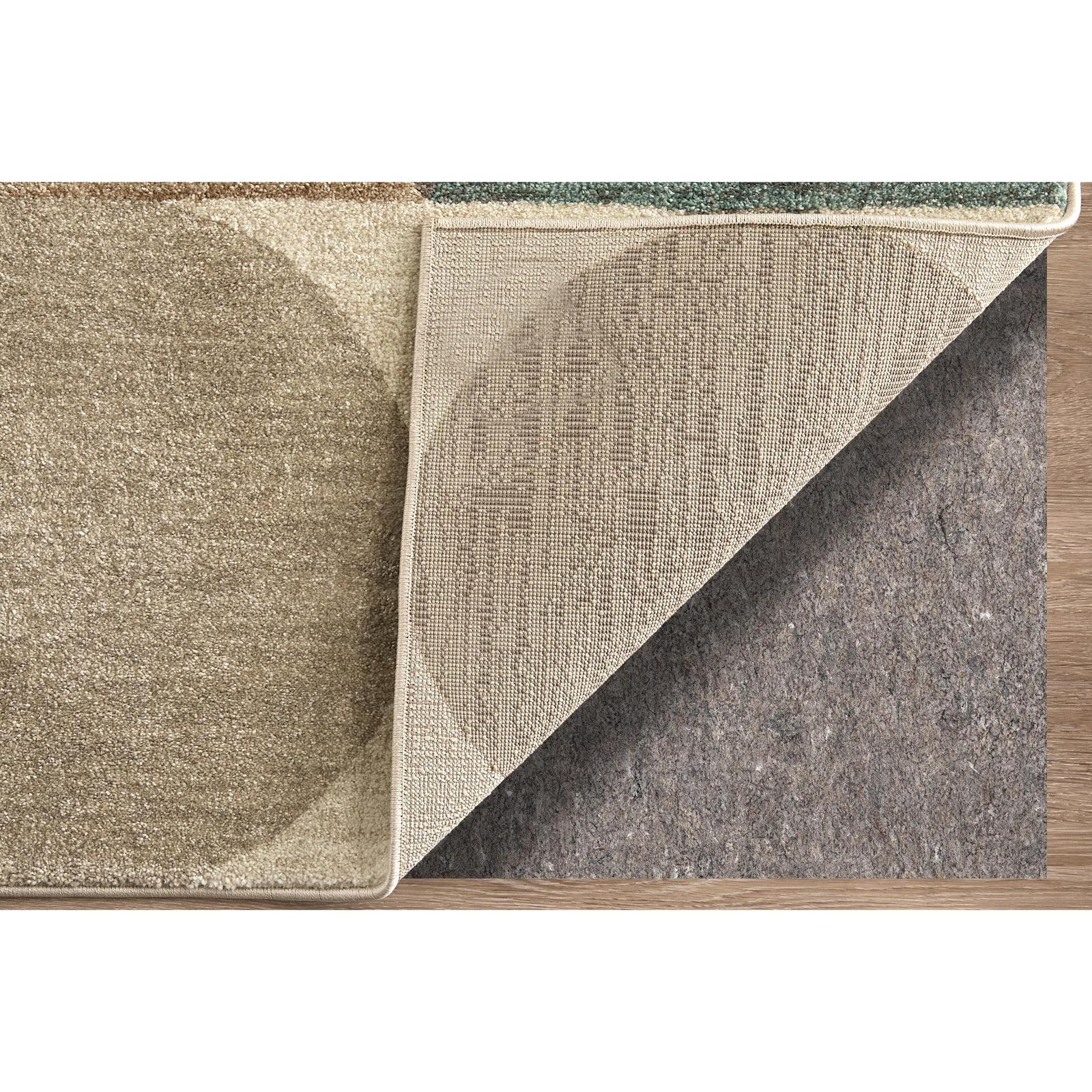 Feizy Eden 39QUF Modern Color Block Rug in Ivory/Brown/Blue