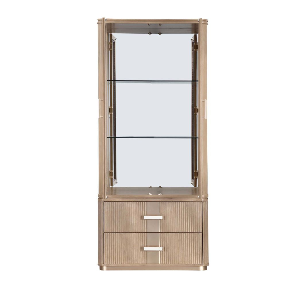 Michael Amini West Kensington Display Cabinet - Sea Salt Caramel