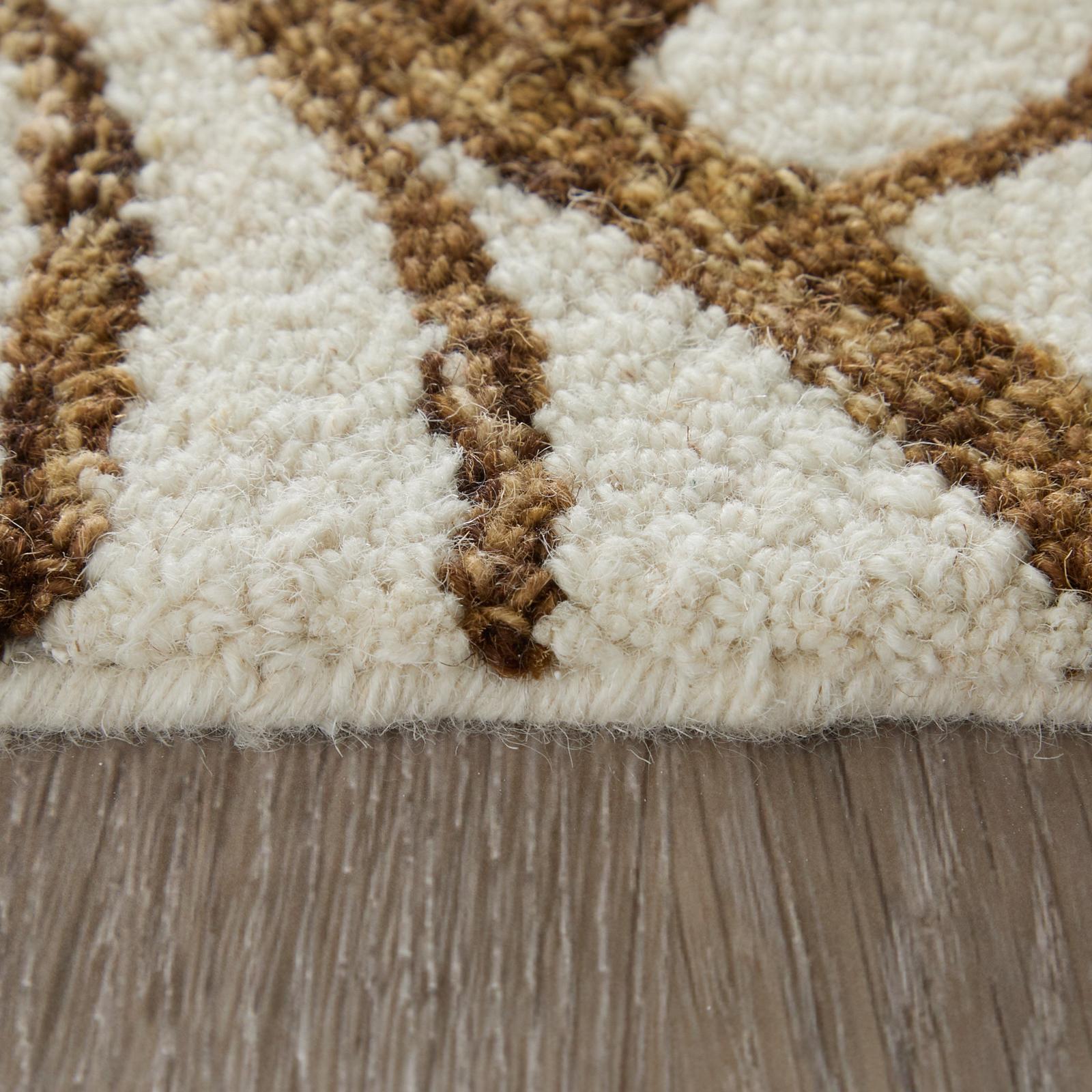 Feizy Wallace 8A44F Modern Ikat Rug in White/Brown