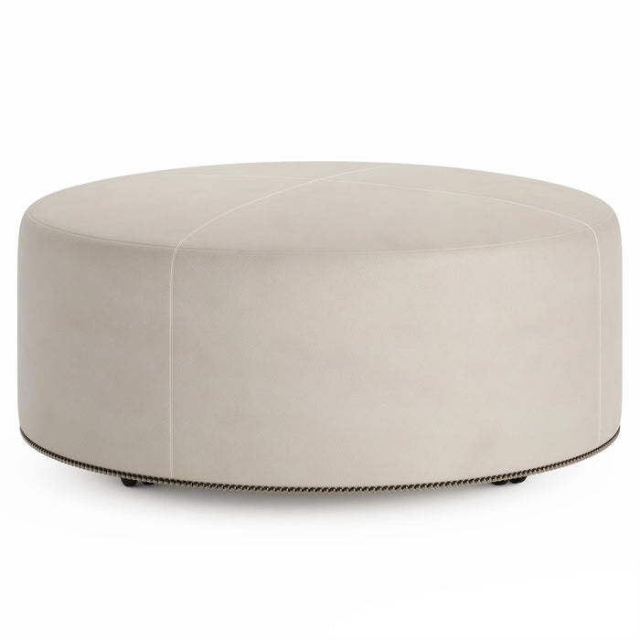 Bernhardt Lolo Leather Ottoman