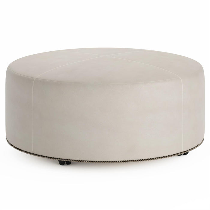 Bernhardt Lolo Leather Ottoman