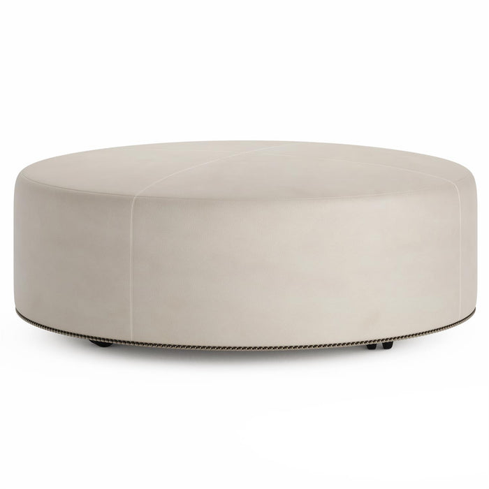 Bernhardt Lolo Leather Ottoman