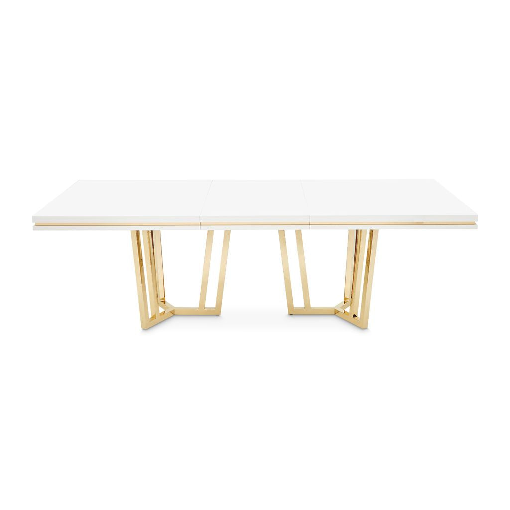 Michael Amini Palm Gate Rectangular Dining Table - Cloud White