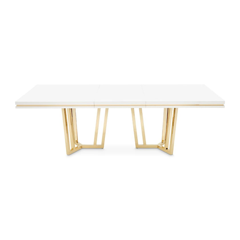 Michael Amini Palm Gate Rectangular Dining Table - Cloud White
