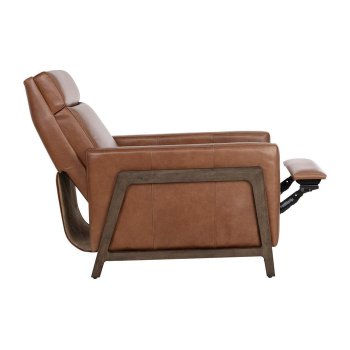 Sunpan Brandon Recliner - Shalimar Tobacco Leather