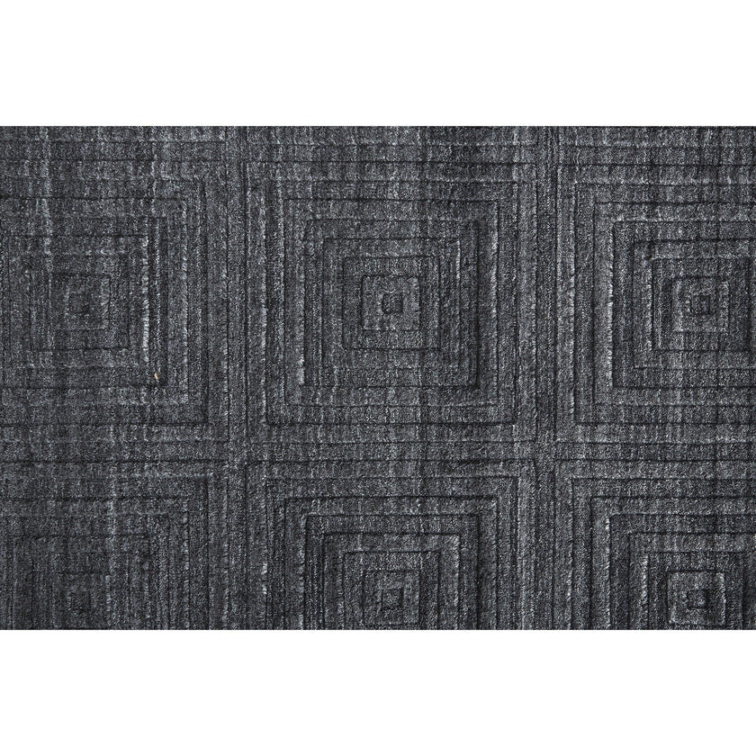 Feizy Redford 8670F Transitional Solid in Gray/Black