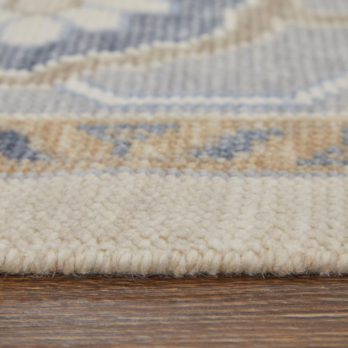 Feizy Karina 69G6F Transitional Floral & Botanical Rug in Ivory/Blue/Tan
