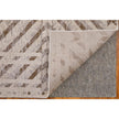 Feizy Vancouver 39NQF Modern Geometric Rug in Ivory/Tan/Brown