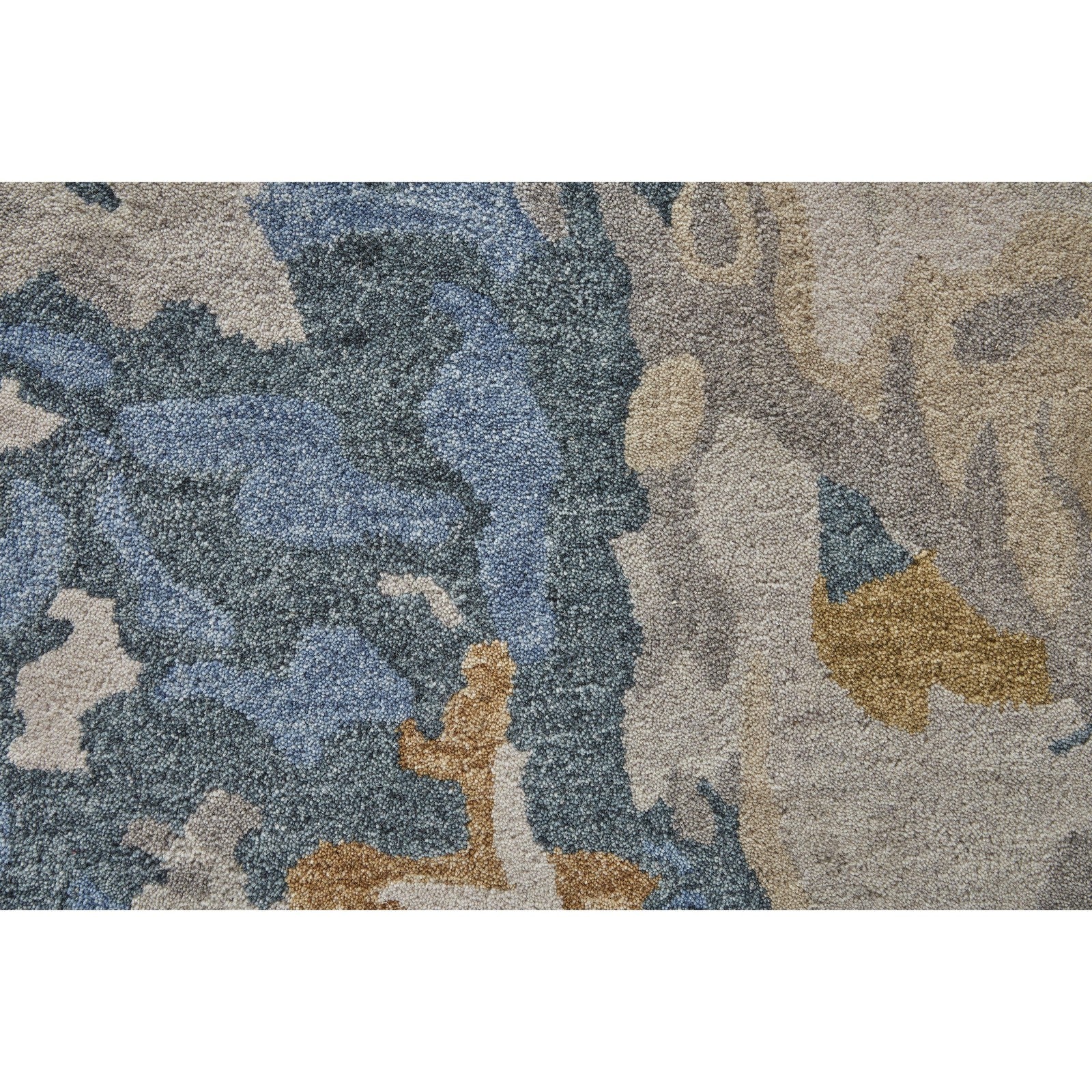 Feizy Everley 8645F Modern Abstract in Gray/Blue/Gold