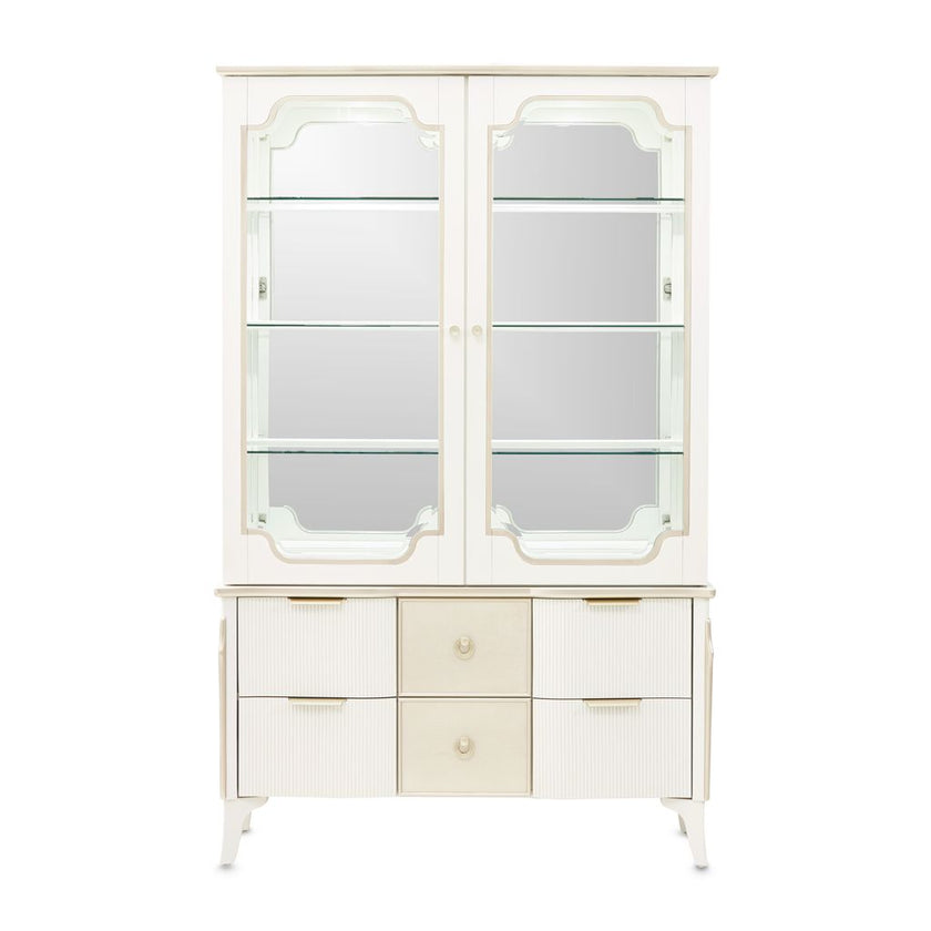 Michael Amini La Marisia Display Cabinet - Creamy Pearl