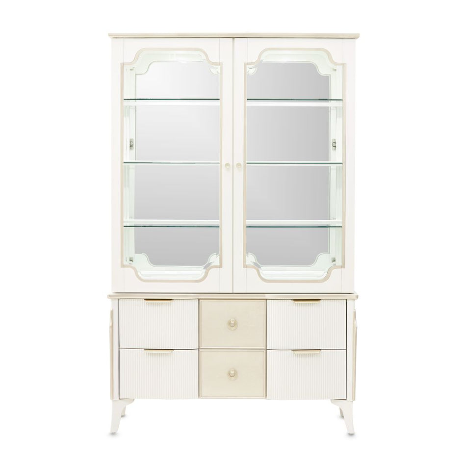 Michael Amini La Marisia Display Cabinet - Creamy Pearl