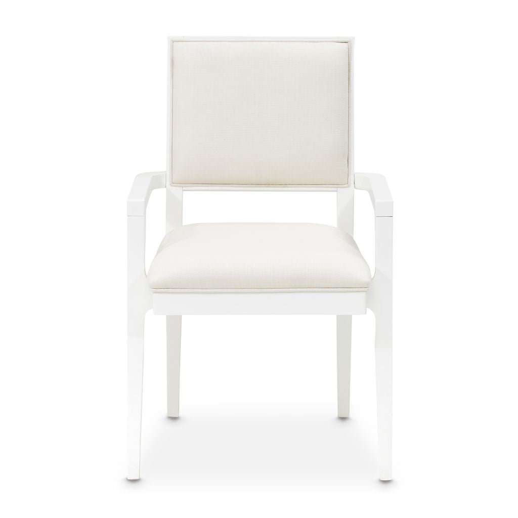 Michael Amini Palm Gate Arm Chair - Cloud White - Set of 2
