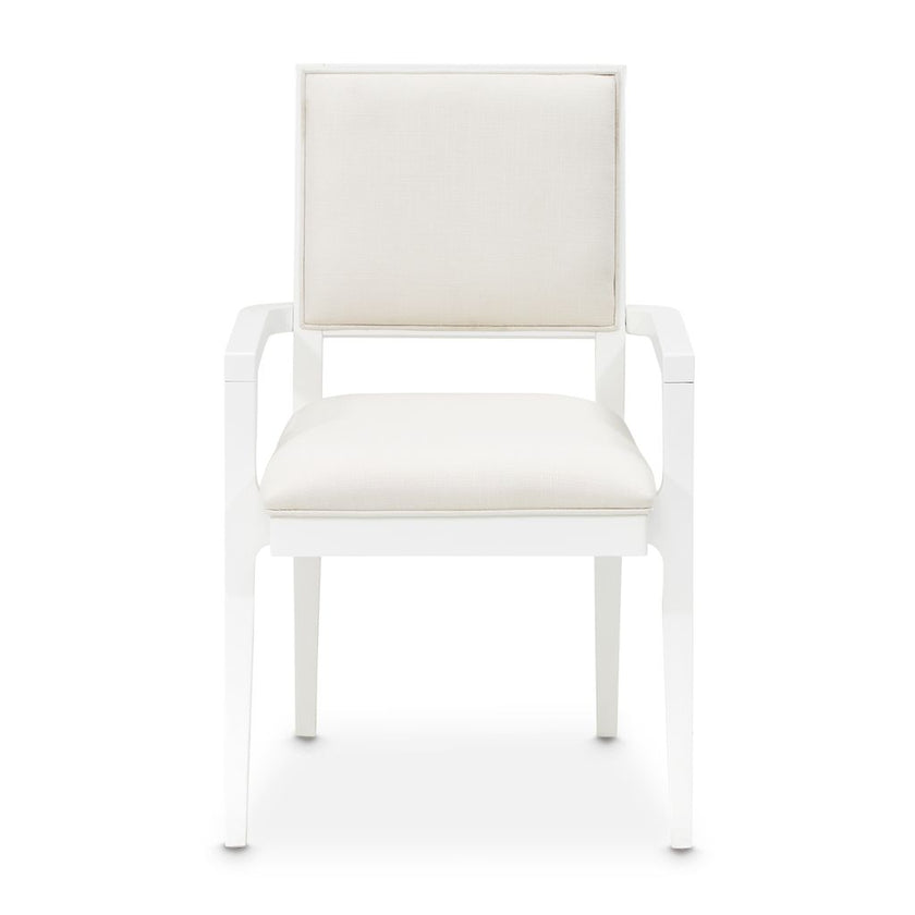 Michael Amini Palm Gate Arm Chair - Cloud White - Set of 2