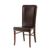 Theodore Alexander Leather Sling Mahogany Dining Chair - Set of 2