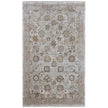 Feizy Cadiz 39SZF Traditional Floral & Botanical Rug in Ivory/Gray/Gold