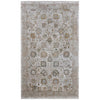 Feizy Cadiz 39SZF Traditional Floral & Botanical Rug in Ivory/Gray/Gold