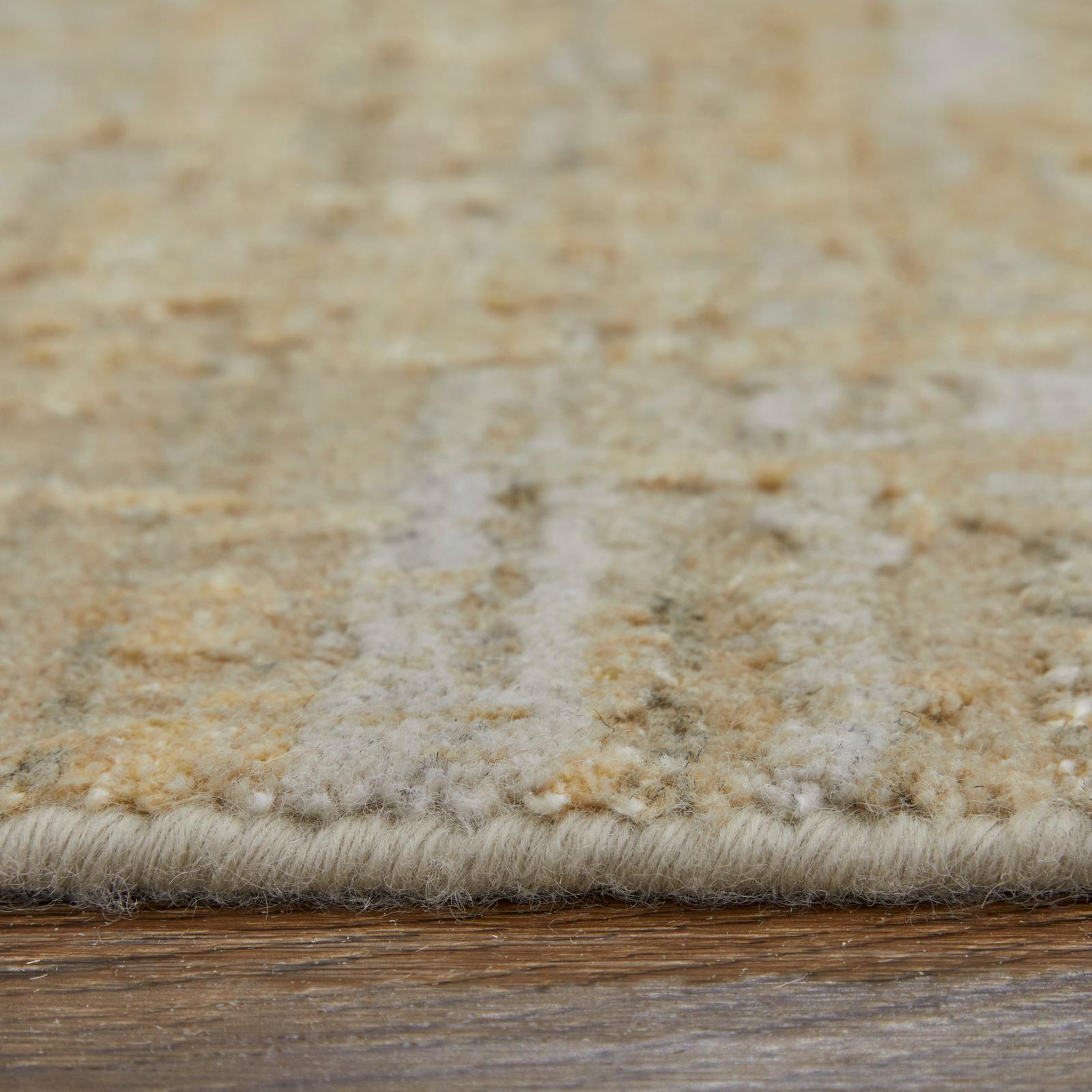 Feizy Eastfield 69FQF Modern Abstract Rug in Yellow/Ivory/Gold