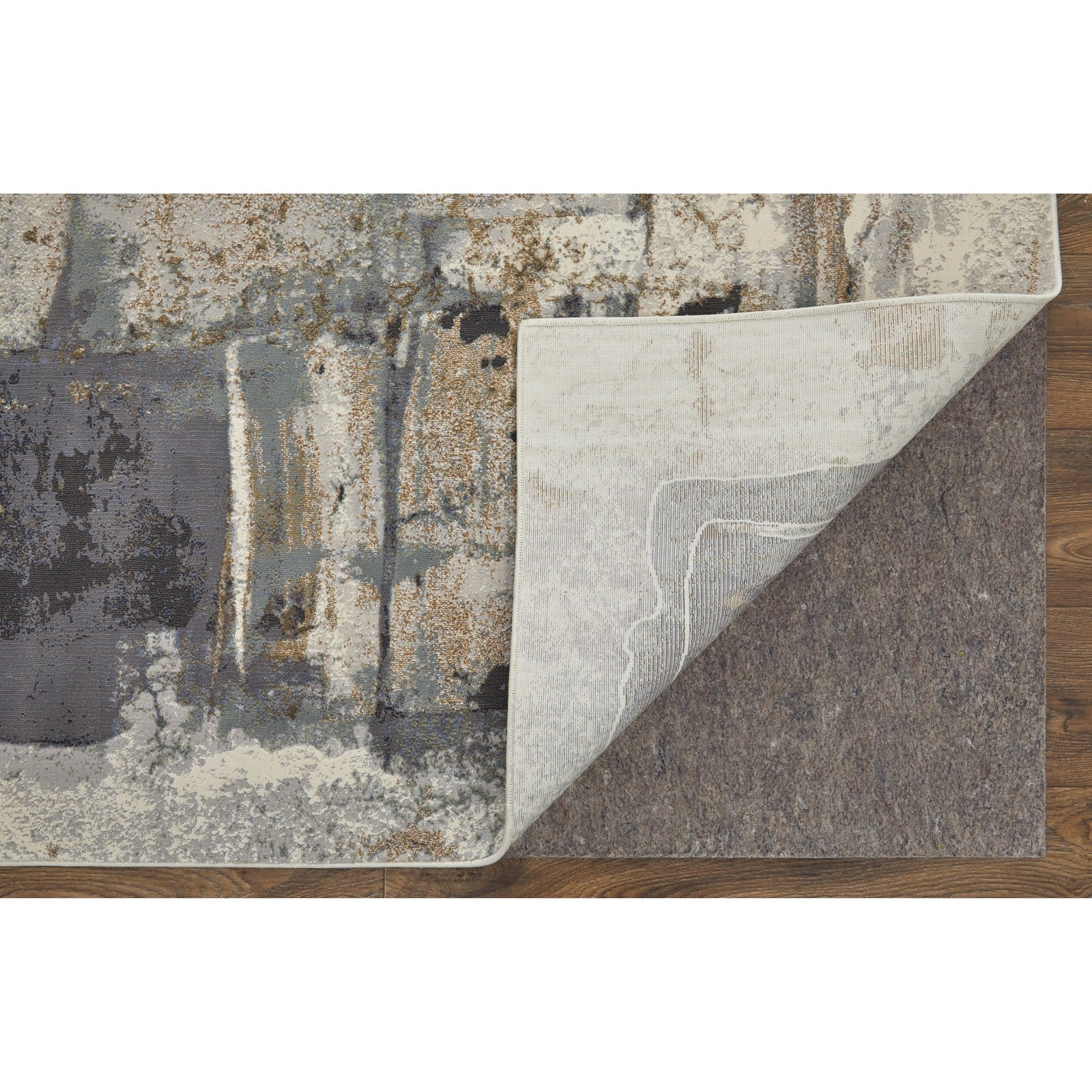 Feizy Clio 39LUF Modern Watercolor in Brown/Gray/Black