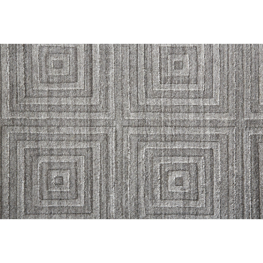 Feizy Redford 8670F Transitional Solid in Gray/Silver