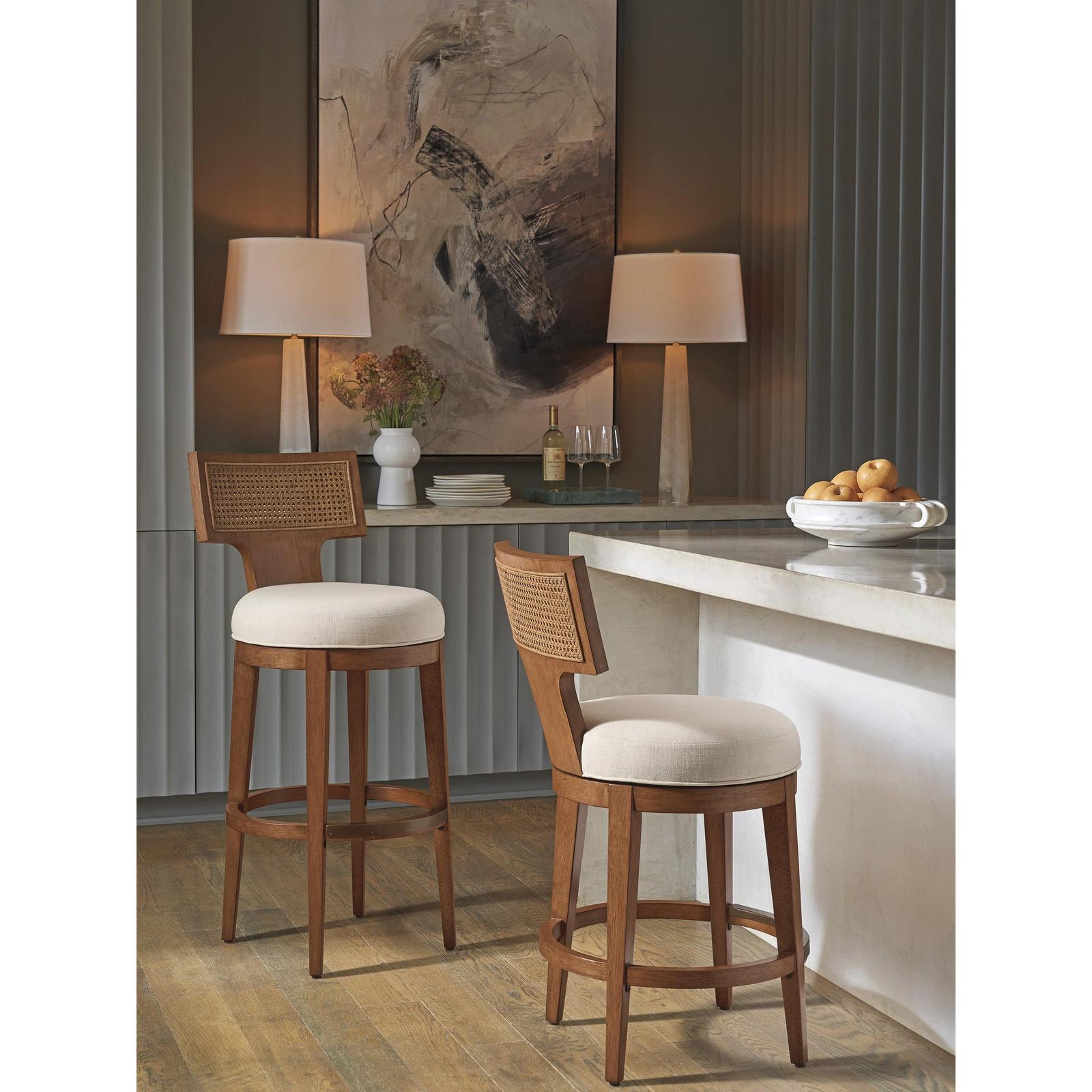 Lexington La Costa Calavera Woven Swivel Counter Stool