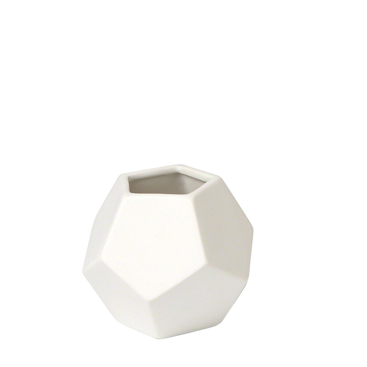 Global Views Faceted Vase - Matte White