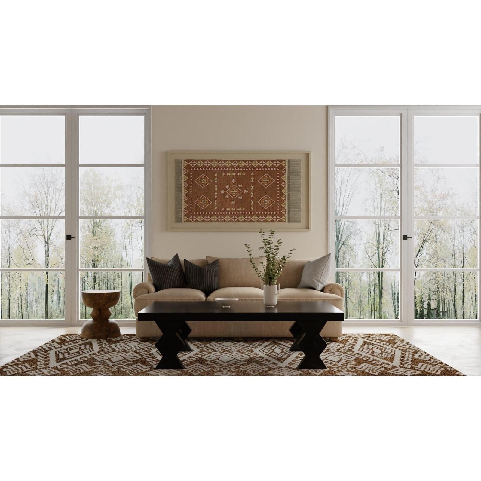 Feizy Wallace 8A43F Transitional Medallion Rug in Brown/White