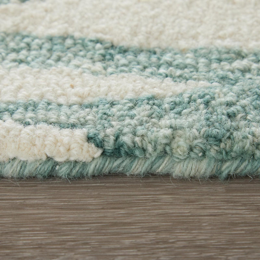 Feizy Wallace 8A40F Modern Chevron Rug in Blue/White