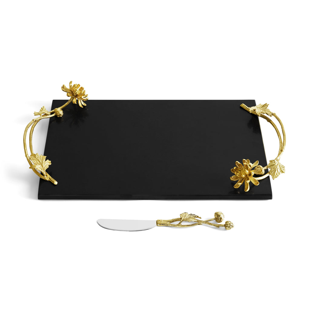 Michael Aram Dahlia Cheeseboard with Knife