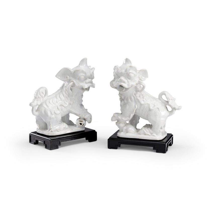 Chelsea House White Chinese Dogs Figure - Set of 2