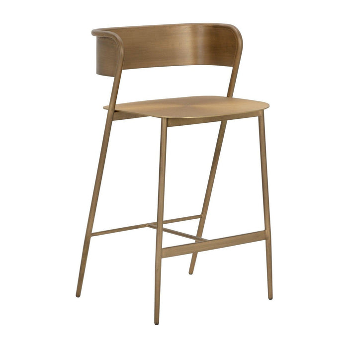 Sunpan Keanu Counter Stool - Antique Gold