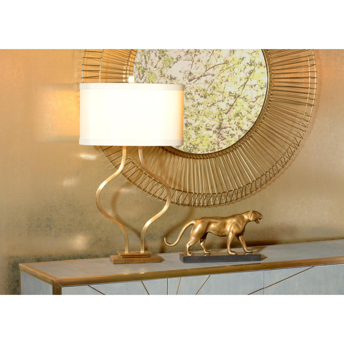 Wildwood Brass Bow Lamp