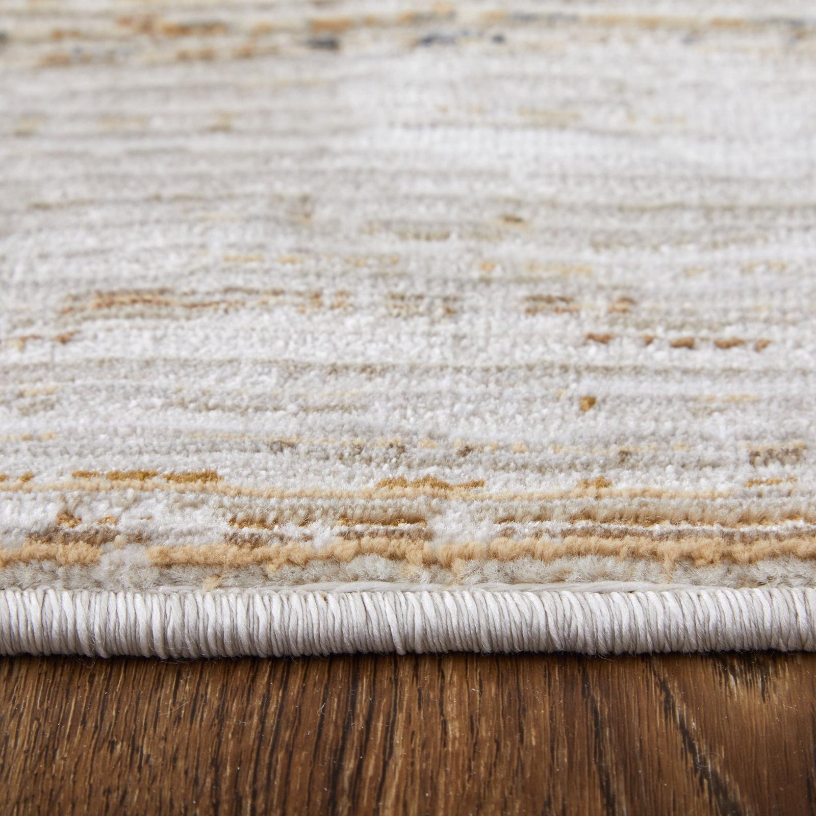 Feizy Deja 39PKF Modern Distressed Rug in Ivory/Brown/Tan