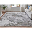 Feizy Waldor 39NDF Modern Abstract in Gray/Silver/Taupe