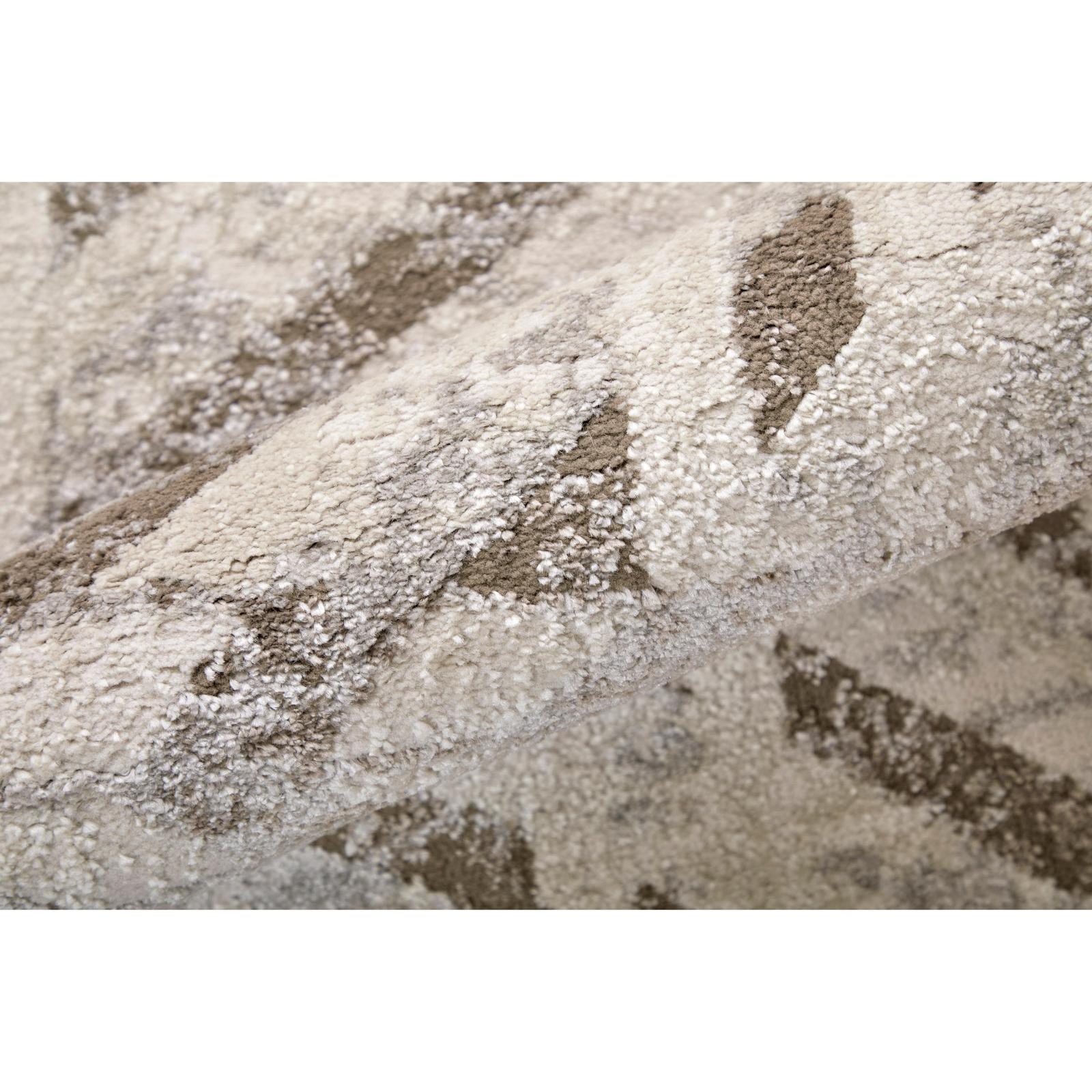 Feizy Vancouver 39NQF Modern Geometric Rug in Ivory/Tan/Brown