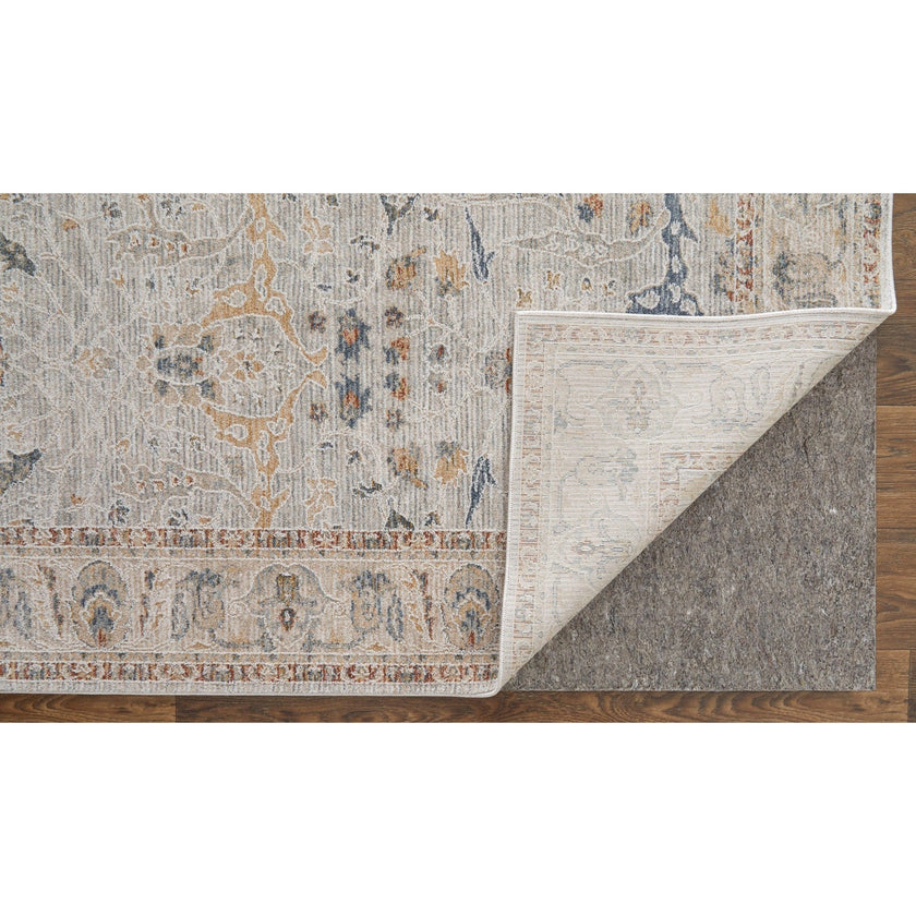 Feizy Pasha 39M4F Transitional Ikat in Ivory/Blue/Taupe