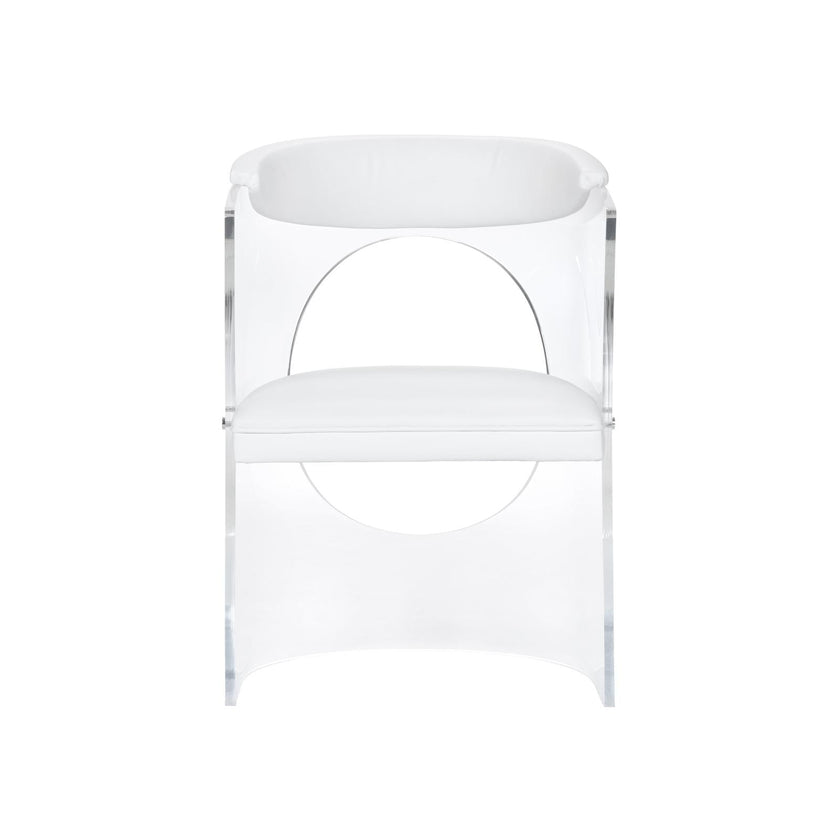 Wildwood Baran White Barrel Back Chair